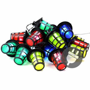 Kolorowe oświetlenie diodowe latarnie latarenki 20 LED - 5 m