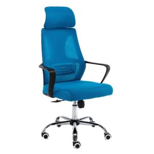 Fotel biurowy, obrotowy, krzesło, nigel, niebieski