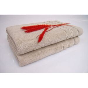 Ręcznik bawełniany Pola 70x140 Beżowy Eurofirany