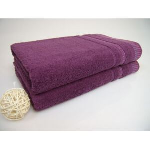 Ręcznik bawełniany Pola 70x140 Śliwkowy Eurofirany