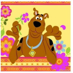 Magiczny ręcznik dla dziewczynki Scooby Doo kwiatki 02 30x30