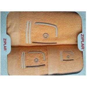 Komplet ręczników 3-częściowe Ziplar pomarańczowy