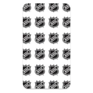Pościel bawełniana NHL Logo White, 90 x 200 cm