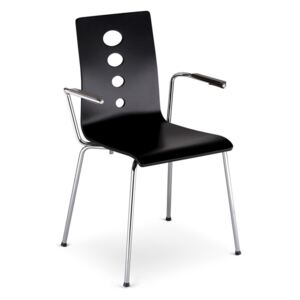 Krzesło Lantana Arm Alu (jasnoszare) U999 Black