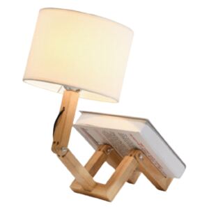 Pinoccio - drewniana lampka stołowa nocna