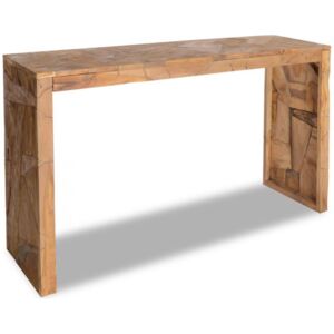 Stolik-konsola, zerodowane drewno tekowe, 120 x 35 x 76 cm