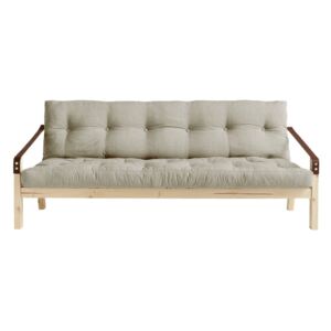 Sofa rozkładana z lnianym obiciem Karup Design Poetry Natural/Linen