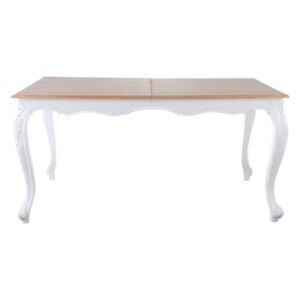 Stół rozkładany 160/210x110x80cm, white&natural