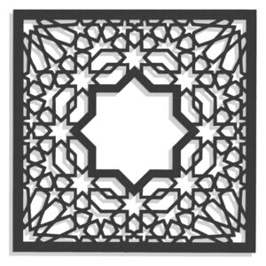 Grafika dekoracyjna ORNAMENTI Alhambra, czarna, 60 cm