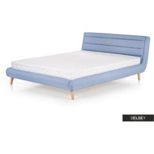 Łóżko tapicerowane Freila 160x200 cm niebieskie