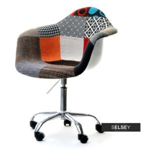 Fotel biurowy MPA move patchwork z podłokietnikami