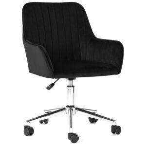 Fotel obrotowy, krzesło biurowe Bler velvet czarny