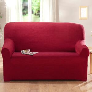 Pokrowiec na sofę i fotel - bordowy - Rozmiar krzesło