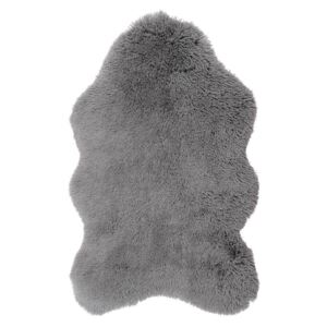 Szary dywan ze skóry ekologicznej Floorist Soft Bear, 70x105 cm