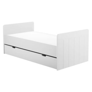 Białe łóżko 200x90 + szuflada CALMO