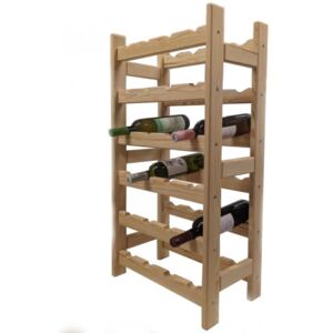 Drewniany stojak na wino na 24 butelki
