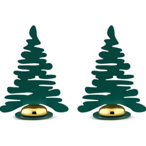 Dekoracje świąteczne Bark choinki zielone 2 szt