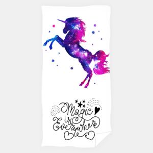 Ręcznik dziecięcy Magic Unicorn wielokolorowa 140 cm