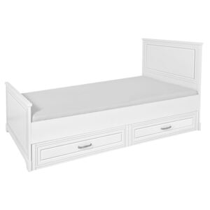 Białe łóżko 200x90 z szufladą MELODY