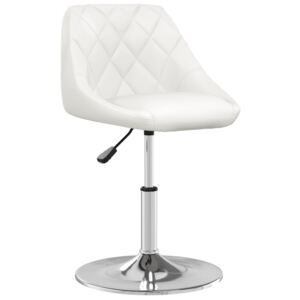 Krzesło biurowe, białe, sztuczna skóra