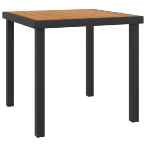 Stół ogrodowy, brązowy, 78,5 x 78,5 x 74 cm, aluminium i WPC