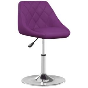 Krzesło biurowe, fioletowe, sztuczna skóra