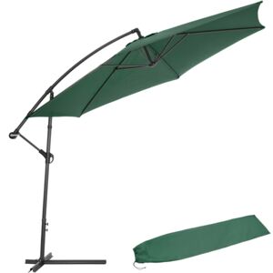 Tectake 400623 parasol ogrodowy 350cm z pokrowcem - zielony