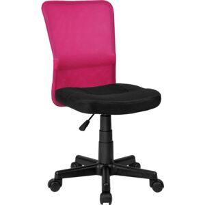 Tectake 401797 fotel biurowy patrick - czarny/różowy