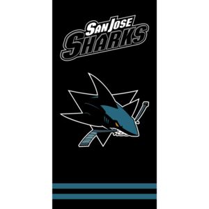Ręcznik kąpielowy NHL San Jose Sharks Black, 70 x 40 cm