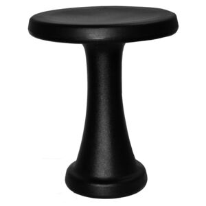 Czarny stołek OneLeg, 32cm