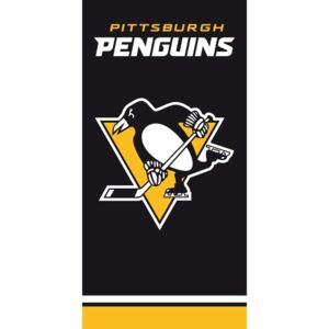 Ręcznik kąpielowy NHL Pittsburgh Penguins Black, 70 x 40 cm