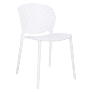 Białe krzesło z tworzywa sztucznego Vento