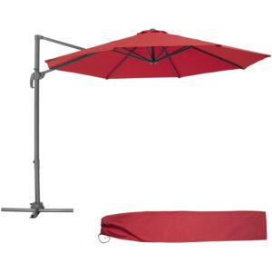 Tectake 403135 parasol przeciwsłoneczny daria - bordowy