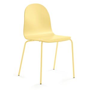 Krzesło GANDER, 4 nogi, siedzisko 450 mm, lakierowany, musztardowy