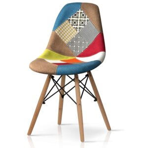 Krzesło DSW Amy patchwork wzorzyste