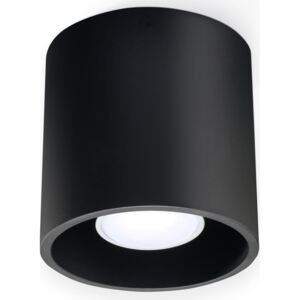 Sollux Lampa Plafon ORBIS 1 czarny SL.0016 Oprawa Sufitowa Idealna do Salonu Korytarza Minimalistyczne Oświetlenie Gu10 LED