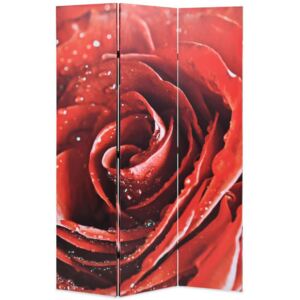 Składany parawan, 120x180 cm, czerwona róża