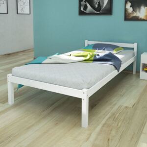 Łóżko z drewna sosnowego, 90 x 200 cm, białe