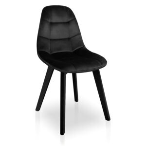Krzesło Sofia Velvet czarny noga czarna