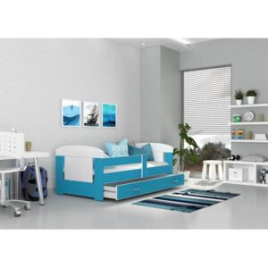 Łóżko z szufladą FILIP 160x80cm kolor biało-niebieski