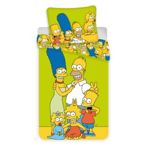 Jerry Fabrics Dziecięca pościel bawełniana Simpsons, 140 x 200 cm, 70 x 90 cm