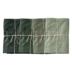 Zestaw 4 serwetek tekstylnych z domieszką lnu Linen Couture Green Gradient, 43x43 cm
