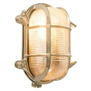 Zewnetrzna Kinkiet/ Plafon / Lampy sufitowe Retro owalny złoty IP44 18cm - Nautica Oswietlenie zewnetrzne