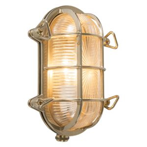Zewnetrzna Kinkiet/ Plafon / Lampy sufitowe Retro owalny złoty IP44 23cm - Nautica Oswietlenie zewnetrzne