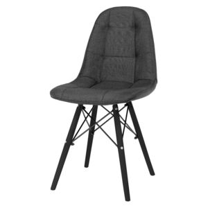 Ragnar krzesło tapicerowane szare - tkanina