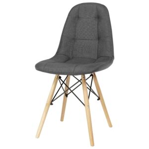 Ragnar krzesło tapicerowane szare - tkanina