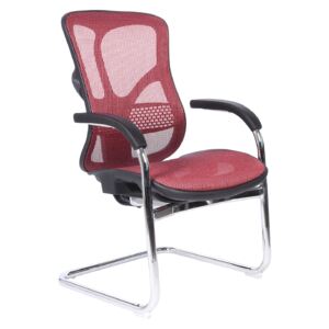 Ergonomiczne krzesło konferencyjne ERGO 650 czerwony