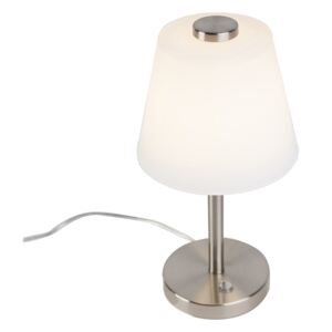 Designerska lampa stołowa stal LED 3-stopniowe ściemnianie - Regno Oswietlenie wewnetrzne