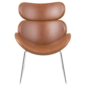 Krzesło metalowe tapicerowane Cazar Vintage Brown