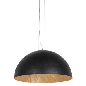 Nowoczesna lampa wisząca czarna ze złotym wnętrzem 50cm - Magna Oswietlenie wewnetrzne